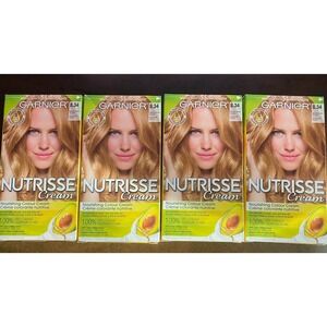 4x GARNIER Nutrisse Cream Hair Color 8.34 MEDIUM HONEY BLONDE 100% Gray Cover